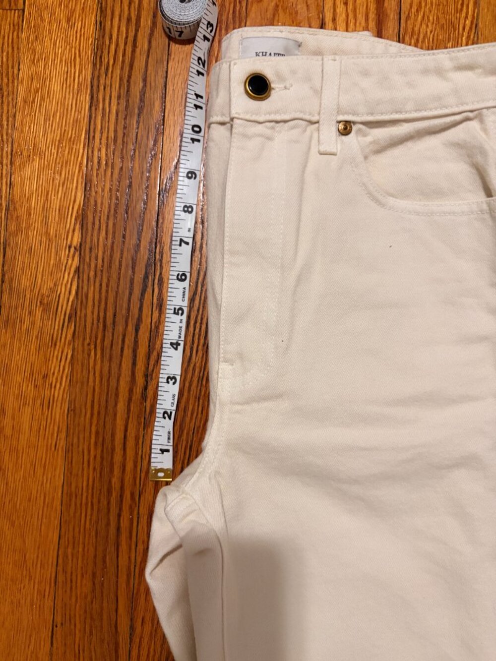 KHAITE | ABIGAIL | Straight leg off white / cream denim pants | 26 (BRAND NEW) - Picture 6 of 8